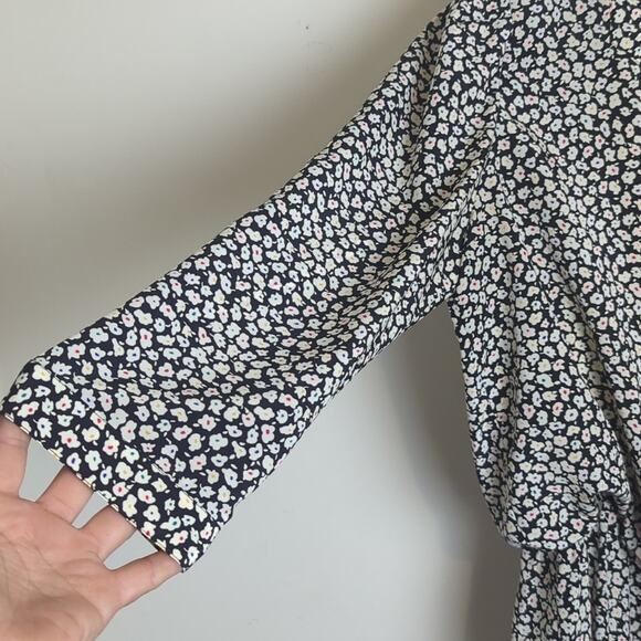 Vintage Mod Blouson Floral Maxi Dress Women's Size 12* - Picture 4 of 11